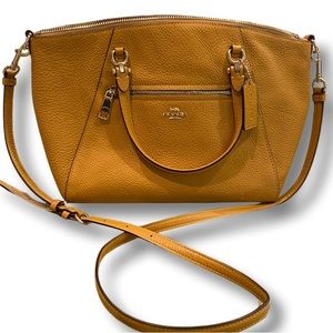 Coach Prairie Satchel - Mustard Pebble leather